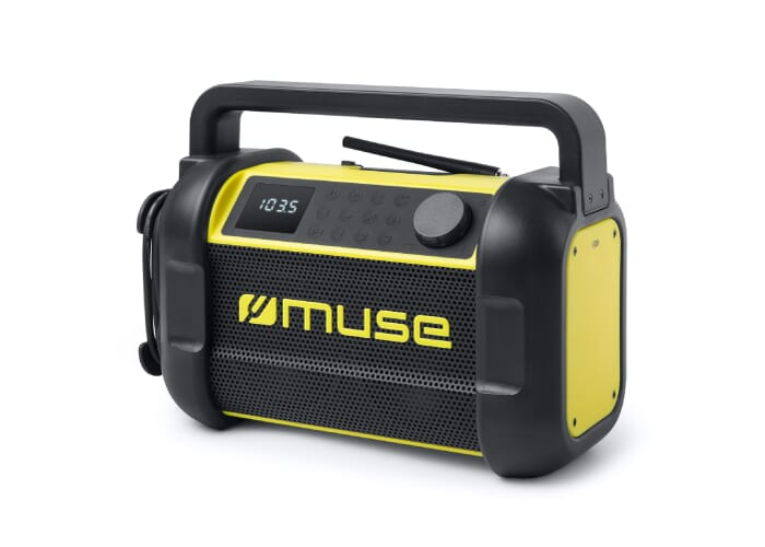 Radio de travail publicitaire avec bluetooth 20W radio FM Muse Noir / Jaune